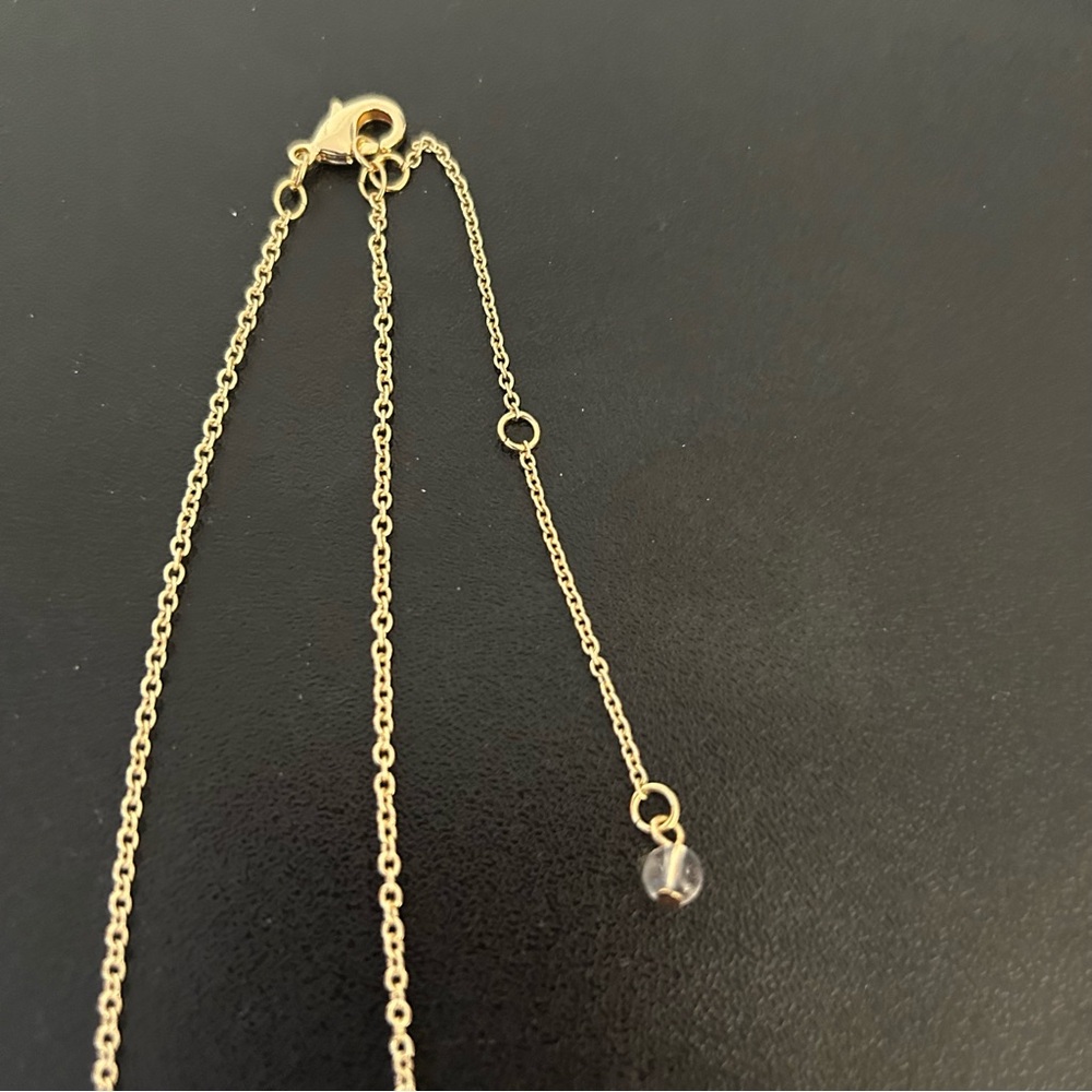 Gold Necklace with Crystal Dog Paw Pendant Adjustable NEW - Picture 5 of 8